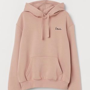 H&M blush pink hooded sweatshirt